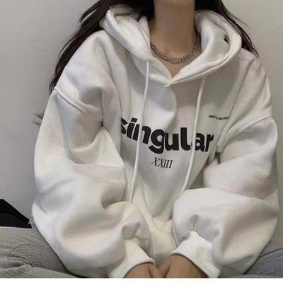 Abrigo Suéter Holgado con Capucha para Mujer Nuevo Otoño Invierno Top