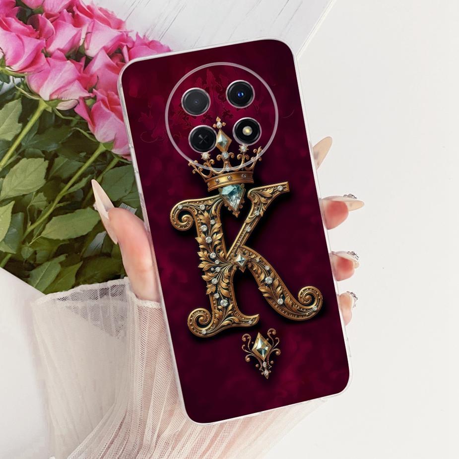 For Huawei Nova Y91 Case STG-LX1 STG-LX2 Cute Crown Letters Cover Soft Slim Phone Case For Huawei Nova Y91 NovaY91 Fundas Bumper