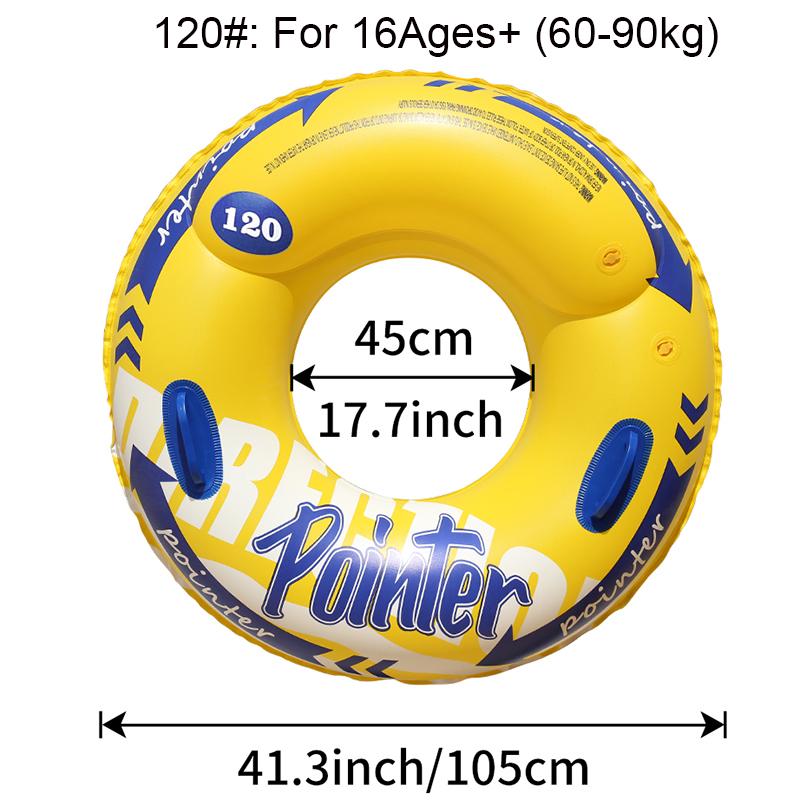 

Balloon Inflatable Swim Ring Thickened Pool Float with Handles Durable Swim Tube for Adults Kids Beach Pool Water Play Fun жёлтый