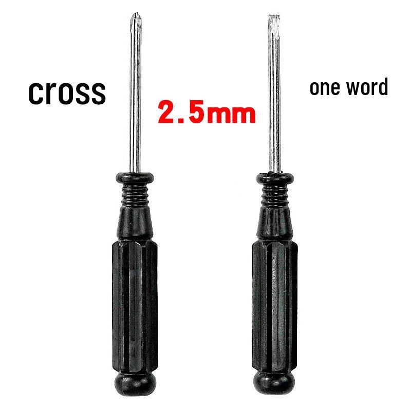 Phillips & Flathead Toy Repair Screwdriver Set - 2mm, 2.5mm, 3mm with Small Black Handle