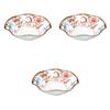 Set of 3 Mukae X X Mukae by Setomonohonpo Red-painted Fish-patterned (17 16.2 5.2 Cm) (Reinforced Porcelain)