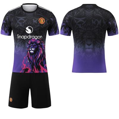 2025-26 Man Utd Blue-purple Lion Special Edition #17 Garnacho #16 Yoro Football Jerseys