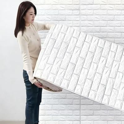 70cmx100cm Zelfklevende Imitatie Baksteen Muursticker Behang Waterdicht Decor Voor Huis Woonkamer Slaapkamer Interieur Muur