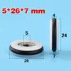 1 Piece Low Noisy Bearing Wheel O Ring Mute Elasticity Rubber Coated 625Z 695Z Roller Wheel Pulley Blackboard Fishing Tool