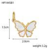 CARLIDANA Classic Stainless Steel Zircon White Shell Butterfly Charms Dragonfly Pendant for Children's Womens Jewelry Making