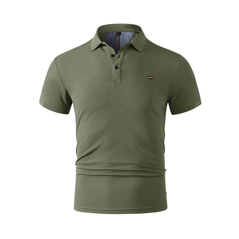 Nouveau Polo à Manches Courtes Brodé Décontracté et Tendance pour Homme Haut Haut de Gamme pour Affaires Été Confortable Polyvalent