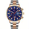 Luxury Men's Casual Fashion Business Gold Needle Digital Steel Band Quartz Watch Calendar Designed For Successful Men Classic