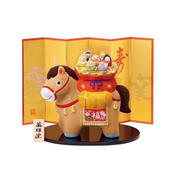 

yakushigama Нисикисай Счастливая Лошадь (Семь богов удачи) [64] 2026 Рэйва 8 (2026) Зодиакальная Лошадь Новогоднее Украшение Благоприятный Талисман