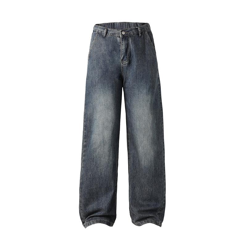 

Новые весенне-летние джинсы Laiser Xintang мужские свободные прямые вареные широкие штанины 3XL