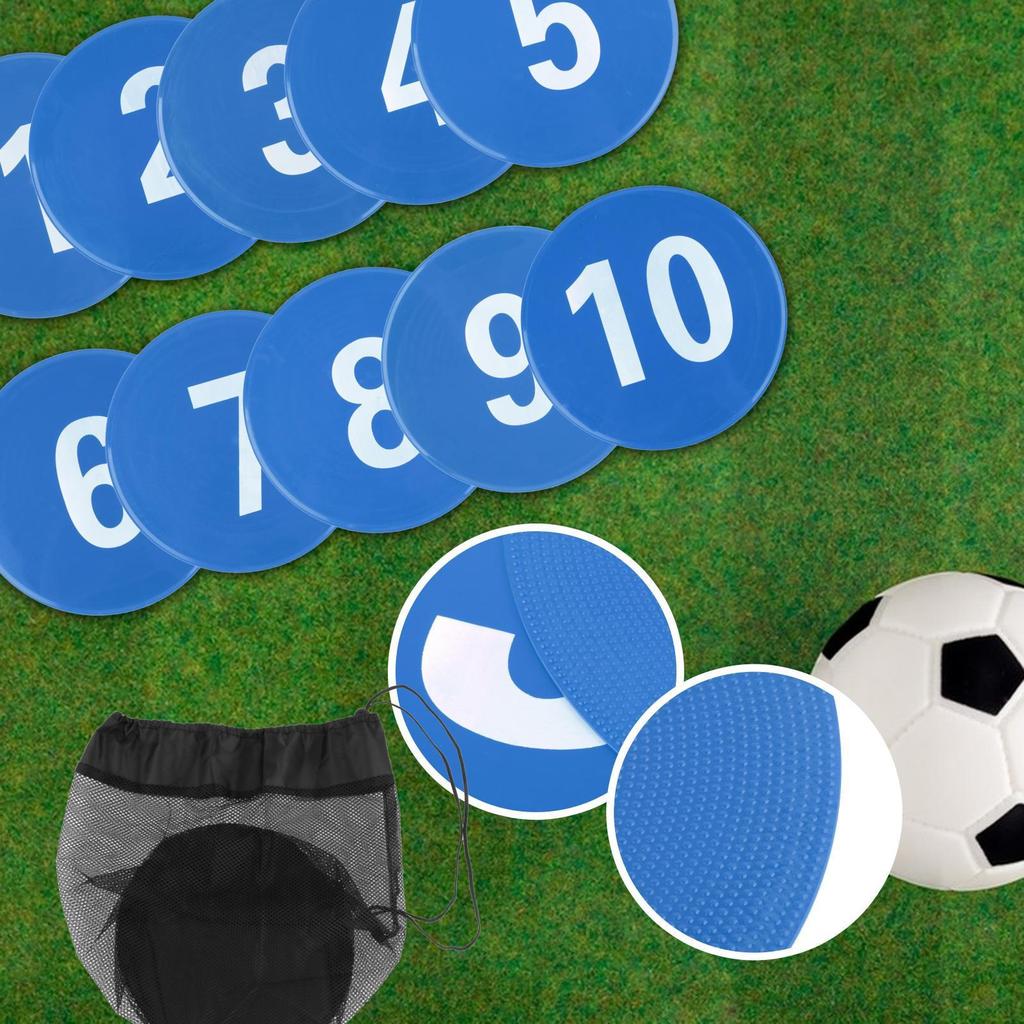 10 Pieces Numbered Floor Markers Landmark Mats Exercise Footstep Mat Silent Training Mark Pads for