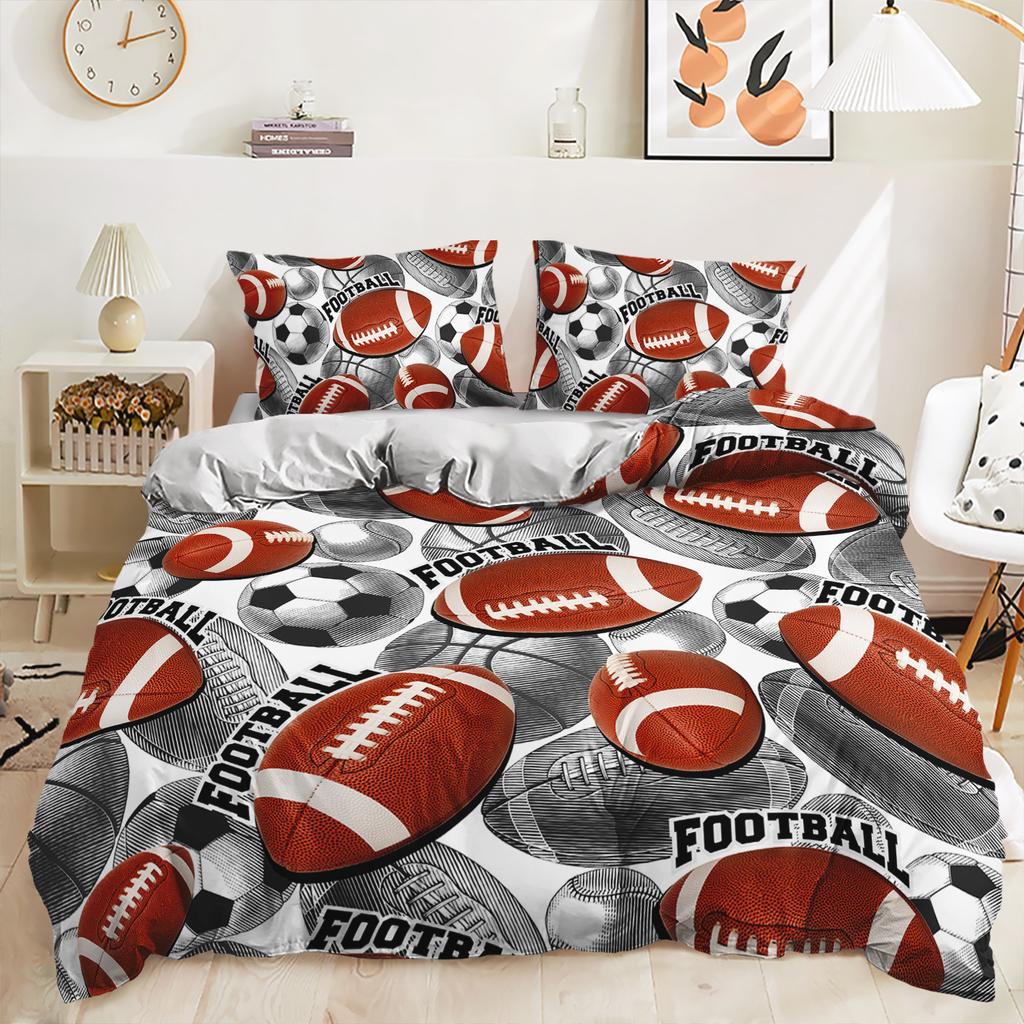 Three-Piece World Cup Football Quilt Cover Decorative Bedding Digital Printing Kit