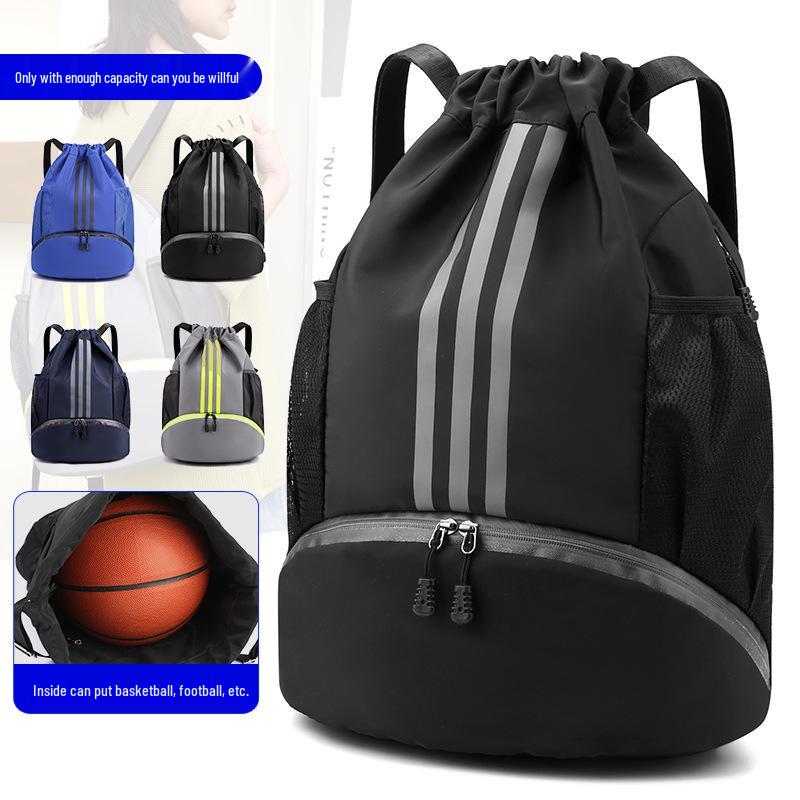 Women's Outdoor Drawstring Backpack for Travel, School, Sports, Fitness, and Basketball Storage