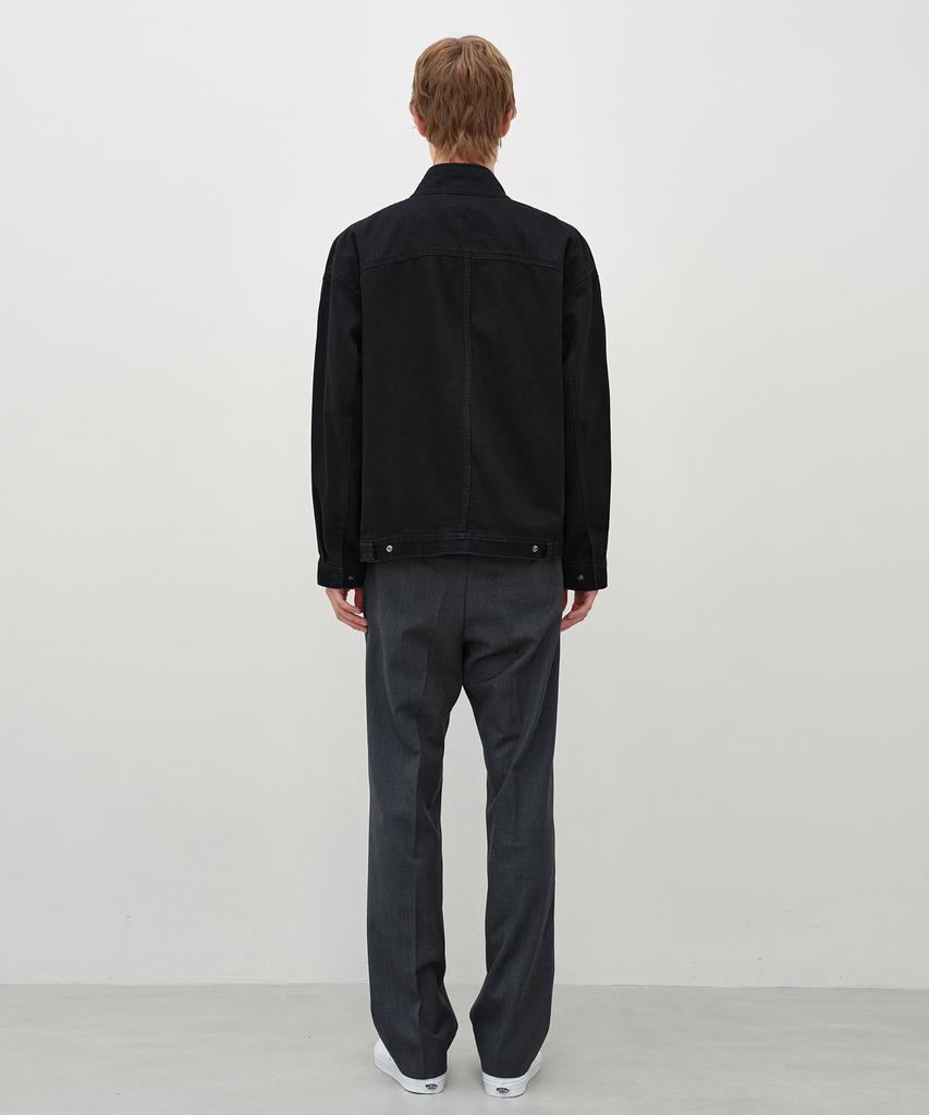 INSILENCE High-Neck Denim Blouson Black