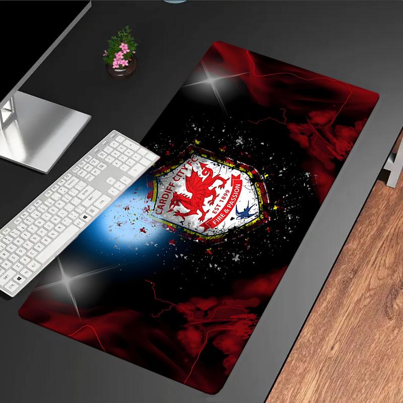 Football Club Cardiff Mouse Pad, Rubber Base, Mouse Pad for Gamers and Office Use, Gaming Desk , Easy To Clean Mat Christmas fan gifts
