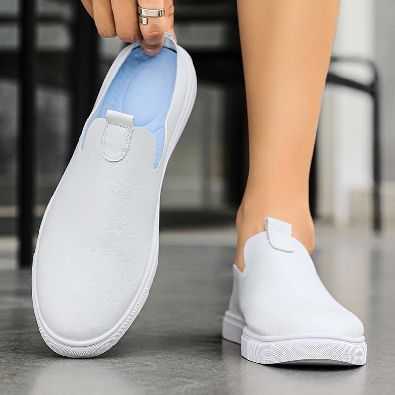 Summer Men's Half Slippers Comfortable and Lightweight Design Black and White Casual Outdoor Shoes Classic Board Shoes Slip On