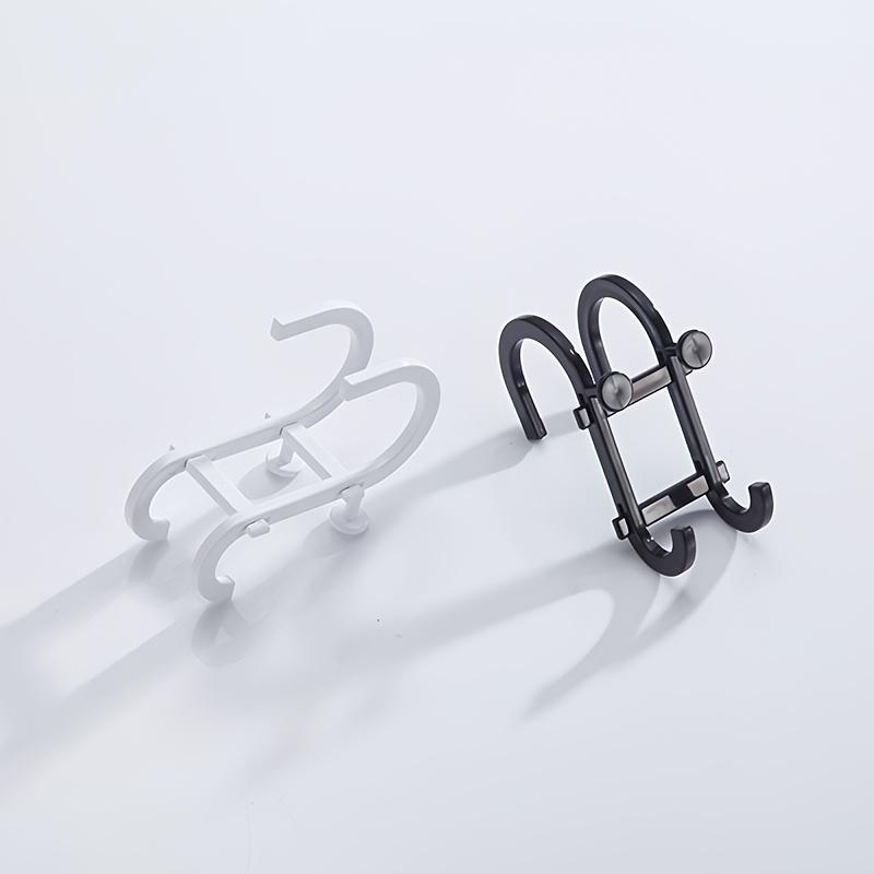 Ganci da Bagno Multifunzione - Porta Asciugamani, Spugna Doccia e Rasoio da Parete con Clip Sicure per Porte in Vetro - Ideale per Organizzare