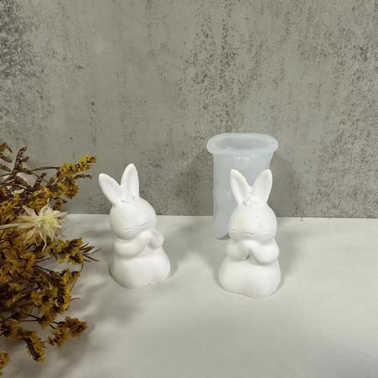 Hasen-Gießformen aus Harz für DIY-Kerzen, Hasenform-Gießformen