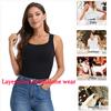 Women Compression Vest Shapewear Square Neck Tank Top Tummy Control Body Shaper Waist Trainer Camisole Padded Soft Underwear