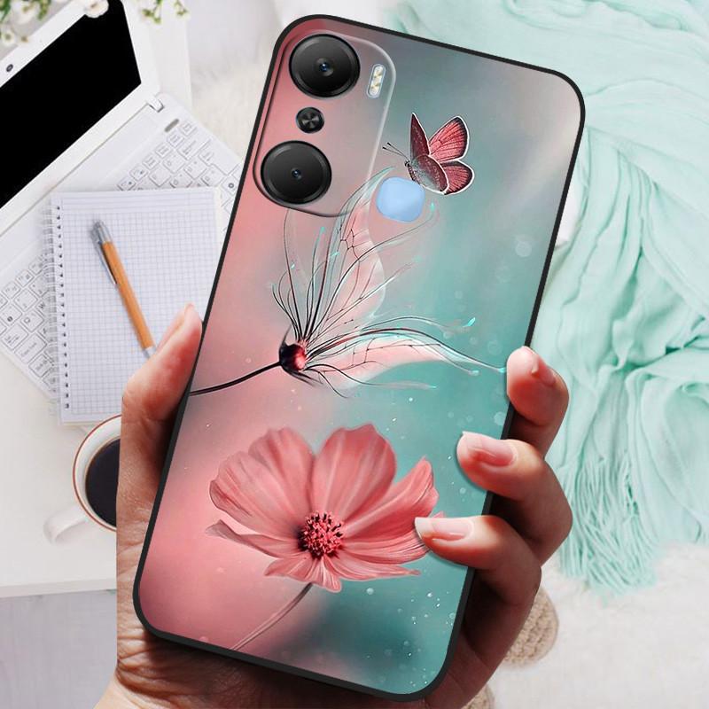 For Infinix Hot 12 Pro Case Black Cover Lion Wolf Silicone Soft Back Cases For Infinix Hot 12i Hot12 Pro / Hot 20 5G Case Shell