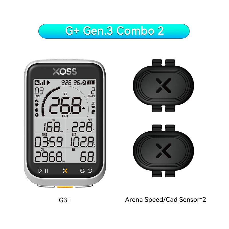 XOSS G+ Gen.3 Bike Computer GPS Wireless Digital Cycling Computer ANT+ Cadence Speed Smart Bicycle Odometer Lights Connection