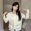 New Soft Waxy Skin-friendly Thin Knitted Cardigan Women's Base Loose Short Small Outer Sweater Jacket Top