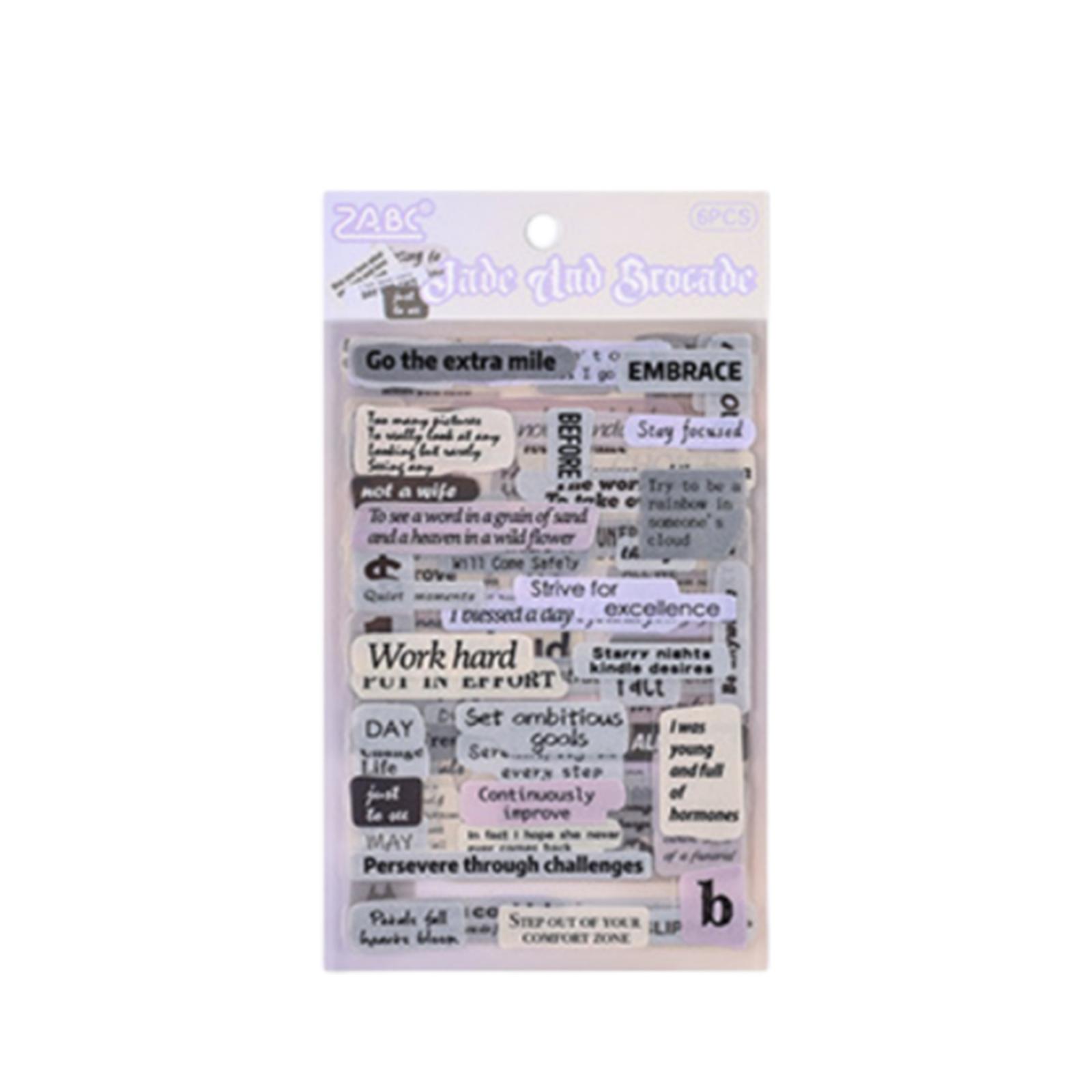 

Винтажные водонепроницаемые ПЭТ наклейки для планировщика, креативные надписи для вашего журнала и скрапбукинга 6