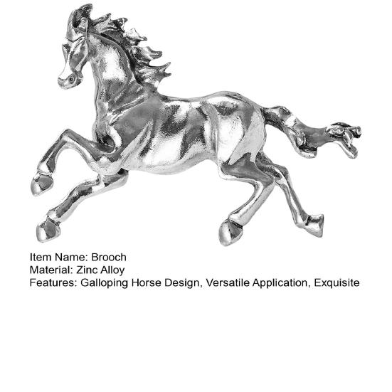 Retro brož kůň Cvalající kůň Klopový odznak Dekorativní brož s koněm Odznak Oblečení Doplněk