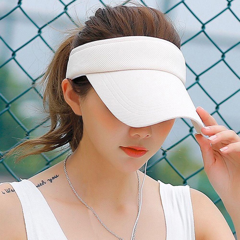 Sun Hat Running Accessories Unisex Beach Sun Visor Hat Wide Brim Golf Tennis Hat Empty Hat
