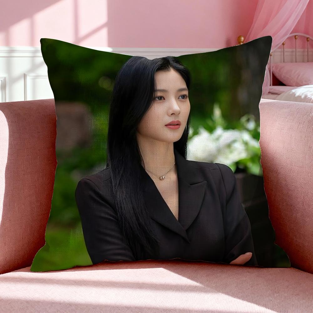Celebrity KKim You Jung Cushion Cover Breathable Linen Pillowcase Summer Odorless EcoFriendly Invisible Zipper Washable