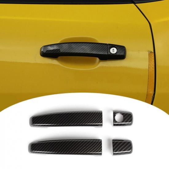 Carbon Fiber 2pc Door Handle Cover Trim Accessories For Chevrolet Camaro 2010-15