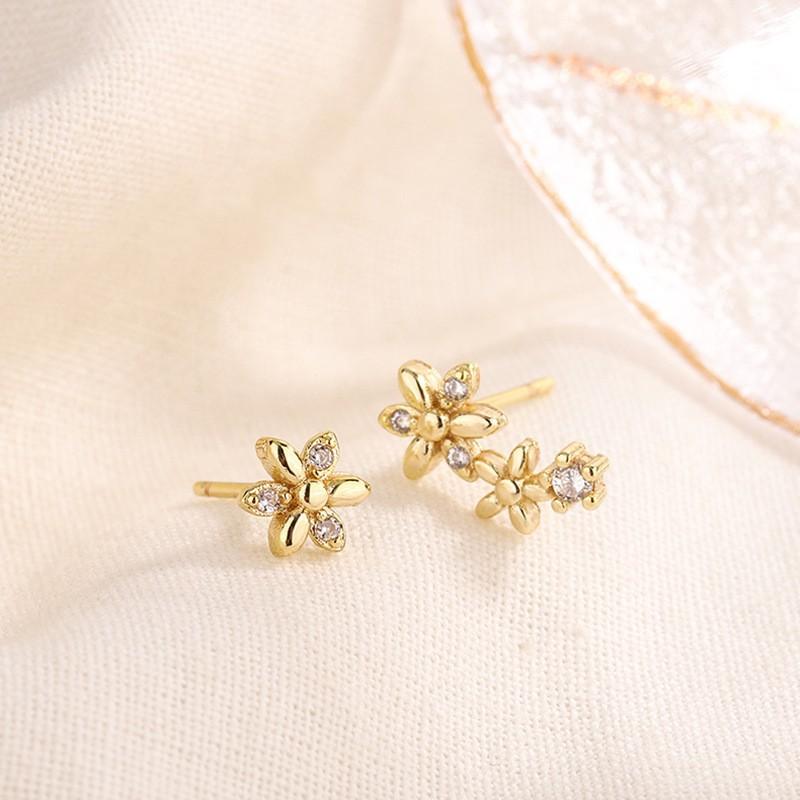 Fashion Earrings For Women Mini Candy Sweet Hypoallergenic Stud Ear Girls Minimalist Gold Color Flower Piercing Jewelry Gifts