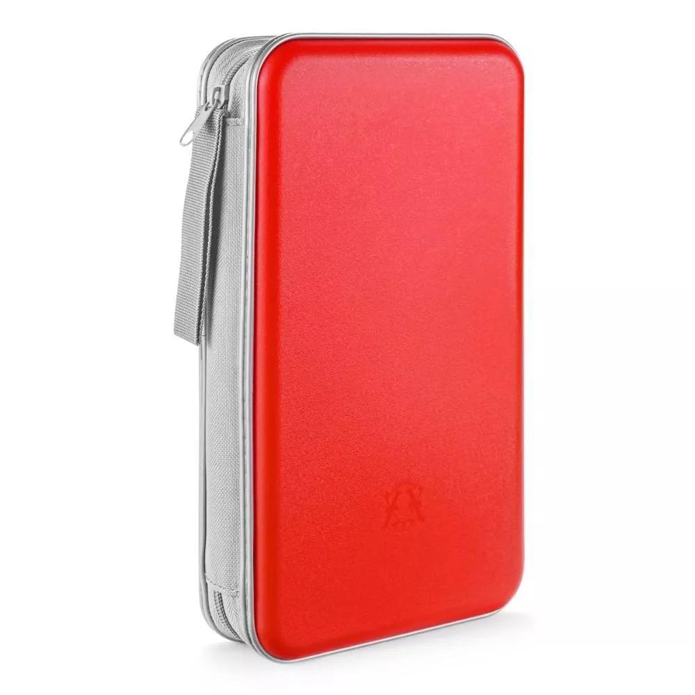 

Пластиковый держатель для хранения CD Двусторонний конверт для CD Портативный альбом Жесткая коробка Дом красный