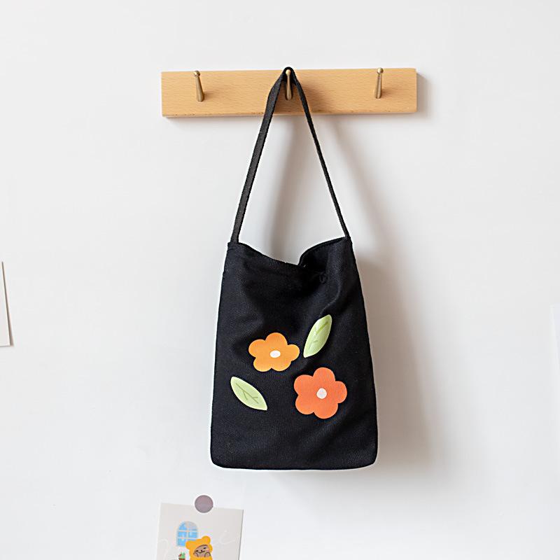 Summer Portable Canvas Bag Female Student Water Cup Milk Tea Fashion Mobile Phone Messenger Bag