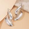 Exaggerated Design Twisted Leaf Earrings Light Luxury Vintage Dangle Earrings  Women
