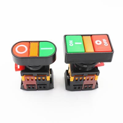 1ks APBB-22-25N 22mm PPBB-30N 30mm dvoutlačítkový dvoutlačítkový kůň s automatickým resetem a světlem vypínač vypínač se světlem
