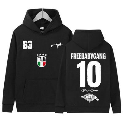 Rapper Baby Gang Tour Album Logo Grafische Hoodie Heren Dames Kleding Popmuziek Sweatshirt Y2K Mode Hoge Kwaliteit Fleece Hoodies