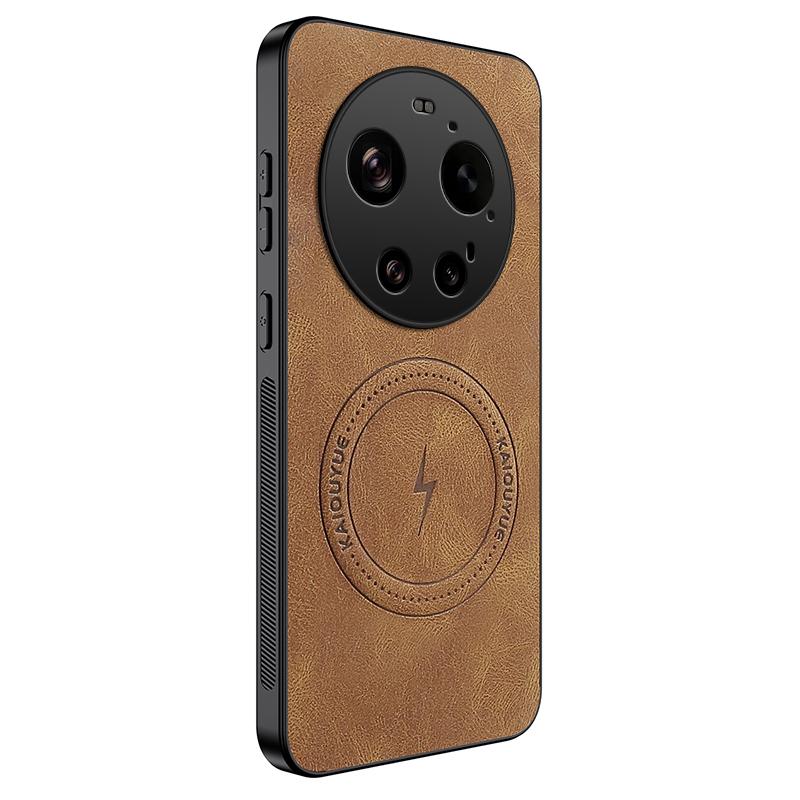 For Xiaomi 17 Ultra 5G Magnetic Case WANLONFENG SD1 Series Nappa Texture PC TPU Phone Cover