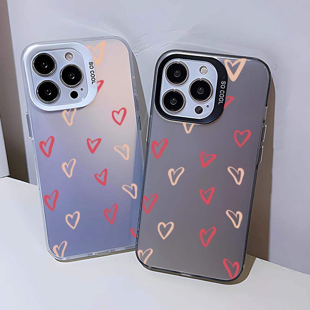 Apple 15 Pro Max phone case iPhone 14 high-end 13 heart-shaped 12 niche 11 cartoon 16 set X