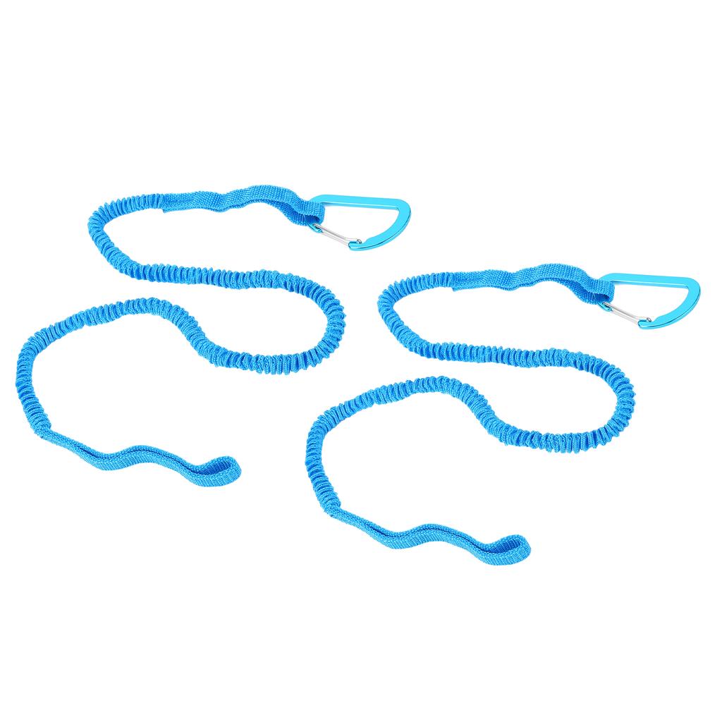 2pcs Kayak Paddle Leash Stretchable Strap Lanyard Rope for Kayaking Boating Canoeing Fishing Pole