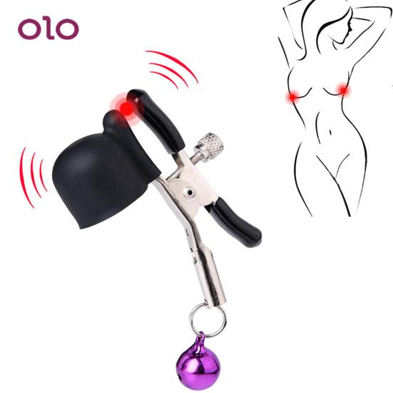 Breast Nipple Adult Toy Stimulator Toy Flirting Sex Clamp Bell Vibrator Vibrating Clip