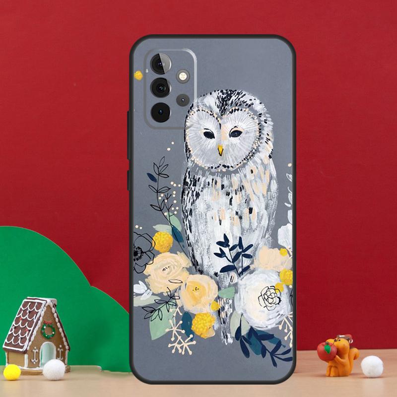 Süße Eulen-Cartoon-Hülle für Samsung Galaxy A56 A33 A13 A36 A23 A52 A32 A12 A54 A34 A14 A16 A53 A15 A35 A55 A17