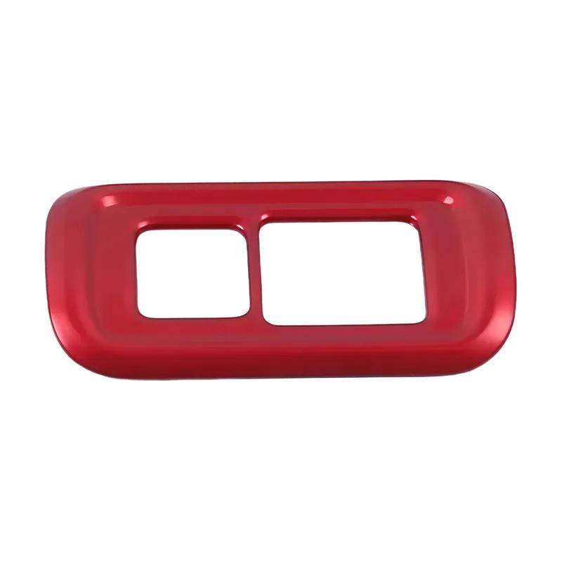 Honda Accord 18th Gen Red Interior Trim Kit: Gear Shift Frame, Armrest, Air Vent, Gear Knob, Steering Wheel.