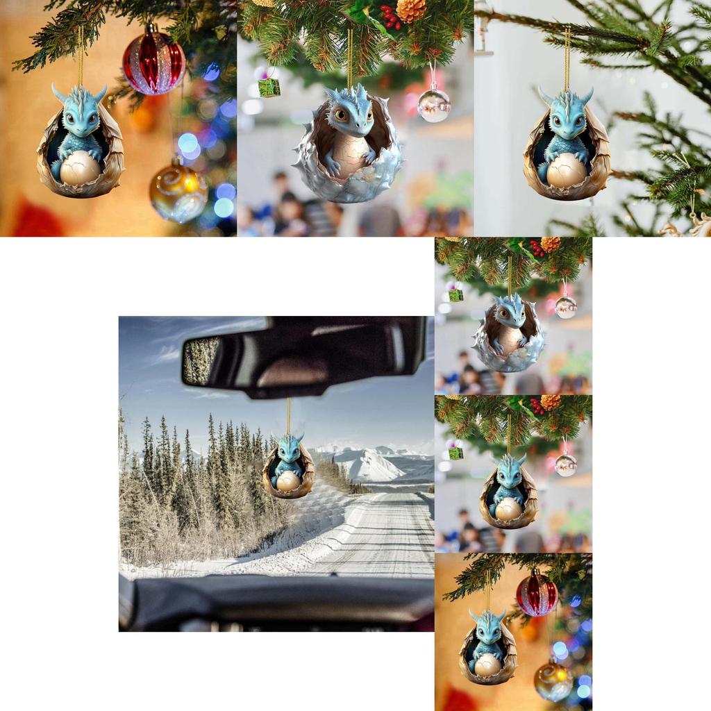 Adorable Cartoon Dragon Baby Christmas Ornament For Festive Family Decoration