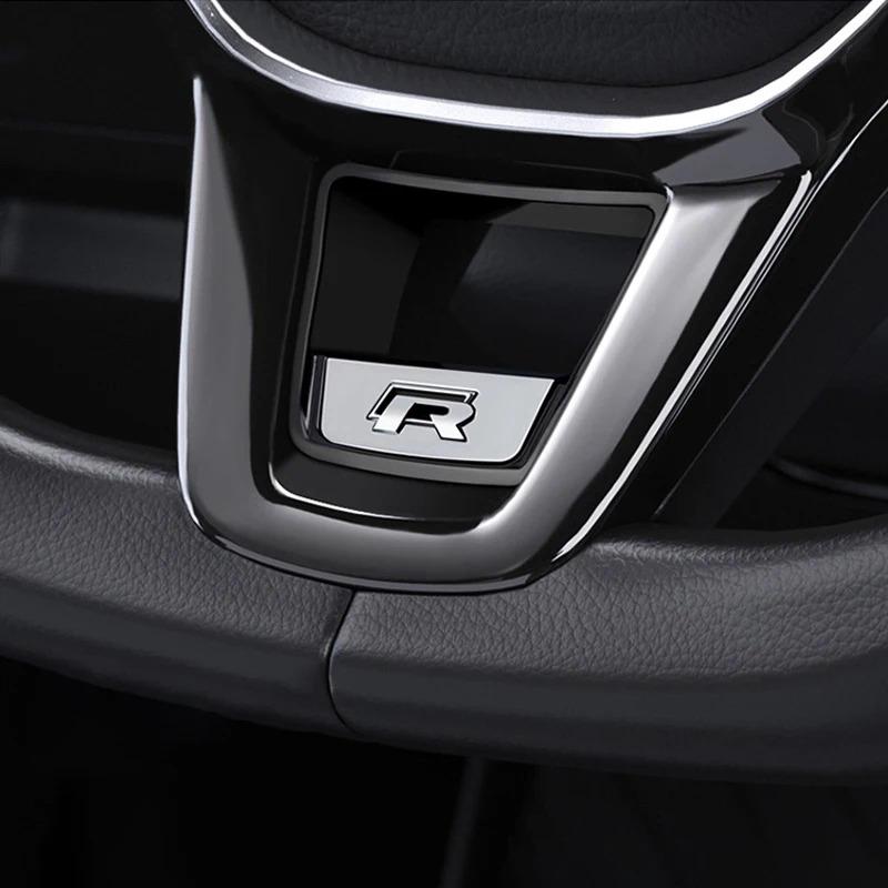 2026 Chaud Pour VW VOLKSWAGEN L'autocollant décoratif de volant logo RLine est applicable à la Volkswagen Passat GTI Polo Golf