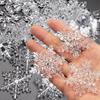 3pcs Christmas Acrylic Snowflake Ornaments Transparent Xmas Tree Hanging Pendant Christmas Decorations for Home New Year 2025