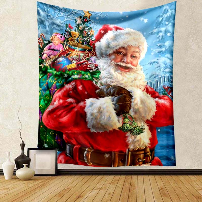 Beach Blanket Living Room Decoration Bedroom Background Cloth Santa Red Riding Hood Gnome Cute Tapestry Wall Hanging