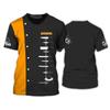 Modische Koch Grafik T-Shirts für Herren Sommer Lässig Kurzarm Benutzerdefinierter Name 3D Gedruckte T-Shirts Locker Atmungsaktive Pullover T-Shirts