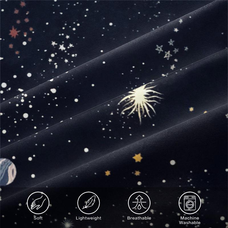 Galaxy Planet Printed Duvet Cover Bedding Set, Soft and Cozy Home Bedroom Decorative Items, Stylish and Comfortable Bedding Set