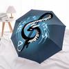 1pc Musical Dragon Automatic Open/Close Umbrella with One-Touch Button, Compact Folding Canopy, Sturdy 8-Rib Windproof Design S12