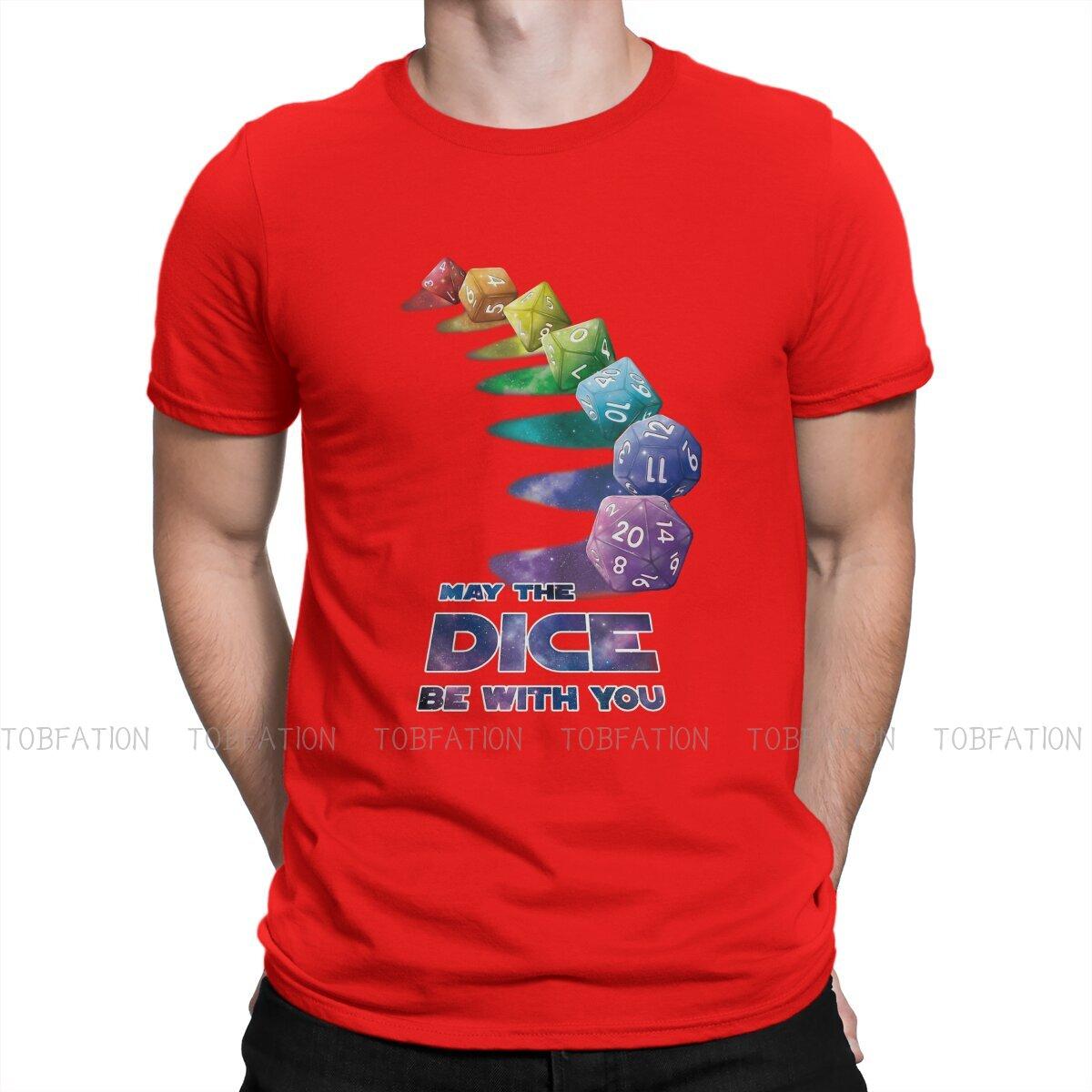 ZX DnD May the Dice be With You T Shirt Fashion Mens Tees Summer Cotton Clothing Harajuku Crewneck TShirt S